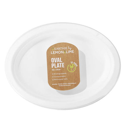 L&L Eco Oval Plate 26x20cm, 12pk