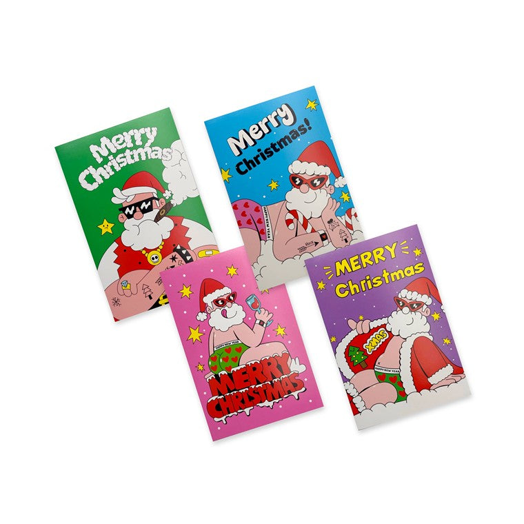 Bad Santa Xmas Cards, 8pk