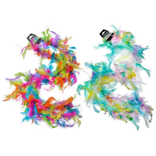 Pastel Rainbow Feather Boa, 1.5m