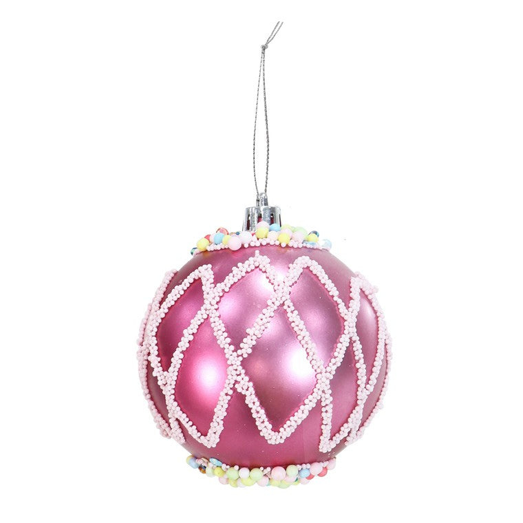 Glossy Candy Bauble, 8cm, Asstd