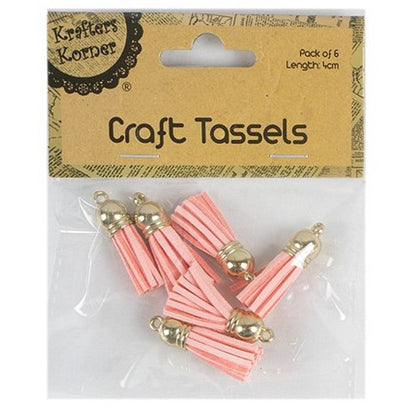 Craft Tassels, 6pk, 6 Asstd Colours