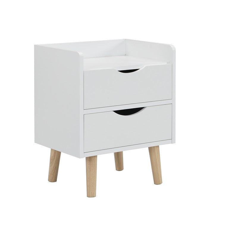 Sophia Night Stand, 2 Drawer, White