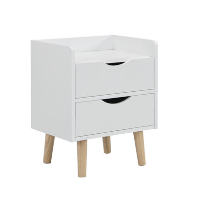 Sophia Night Stand, 2 Drawer, White