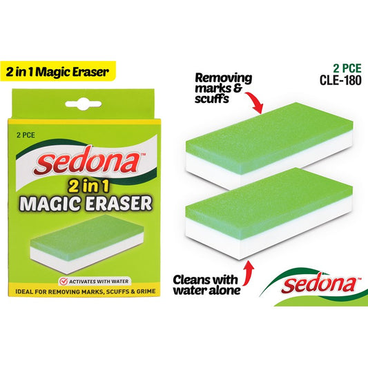 Sedona 2 in 1 Magic Eraser, 2pk