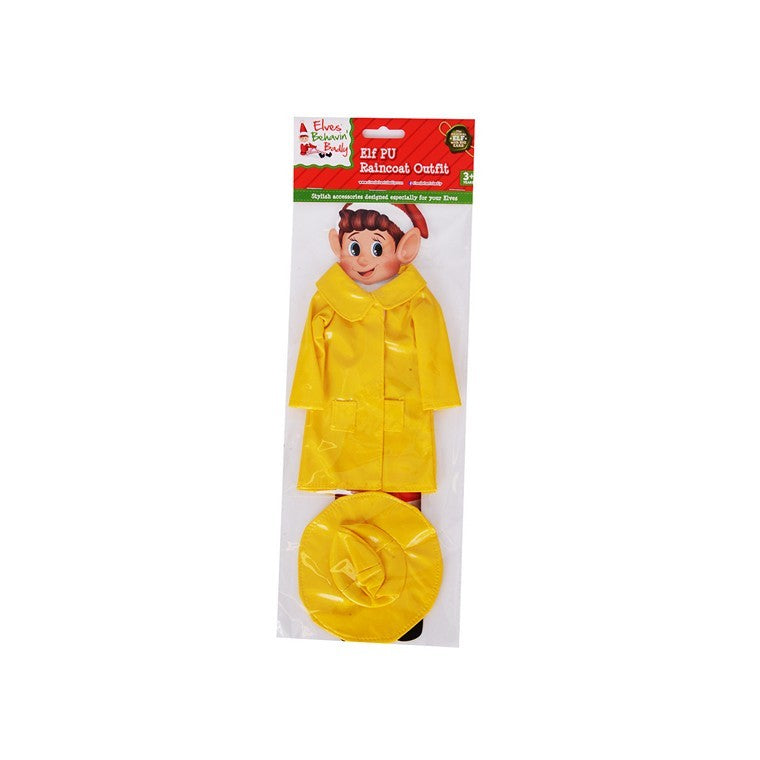 Xmas Elf PU Raincoat w/ Hat