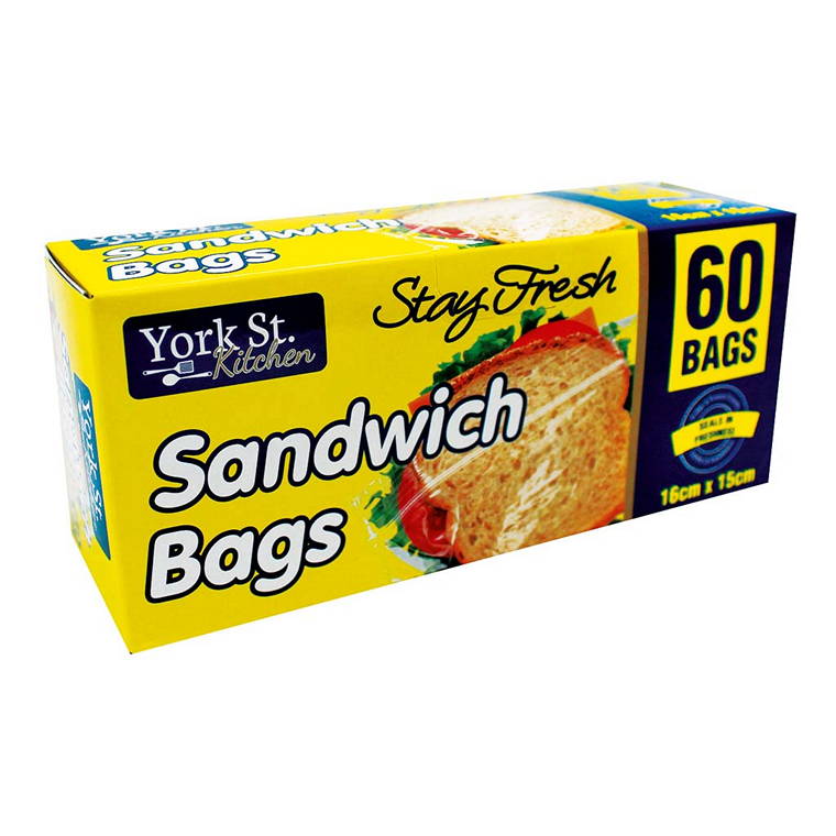 York St, Snap Lock, Sandwich, Bag, 60pk