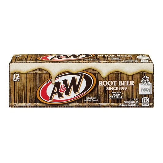 A&W Root Beer Soda, 12pk