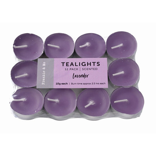 F&M Tealight Candles Lavender, 12pk