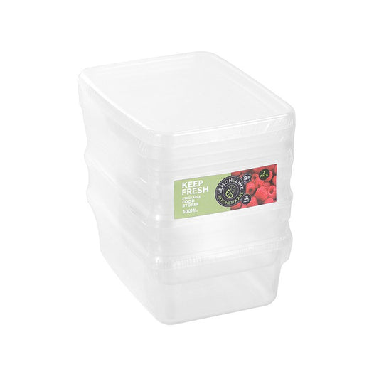 Keep Fresh Food Container, 3pk, 300ml