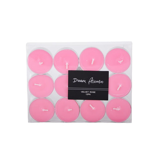 Tealight Candles, Velvet Rose, 12pk