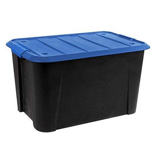 Storage Tub, Black w/ Coloured Lid, 52L, Asstd