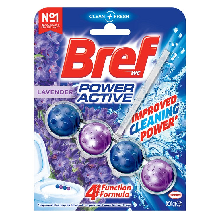 Bref Power Active Toilet Cleaner, Lavender Field, 50g