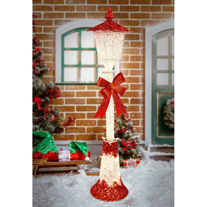 LED Glitter Street Lamp, Red, 1.2m