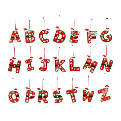 Hanging Alphabet Ornament, 9cm, Asstd