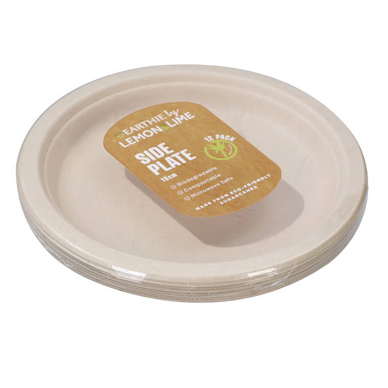 L&L Eco Side Plate, Natural, 18cm, 12pk