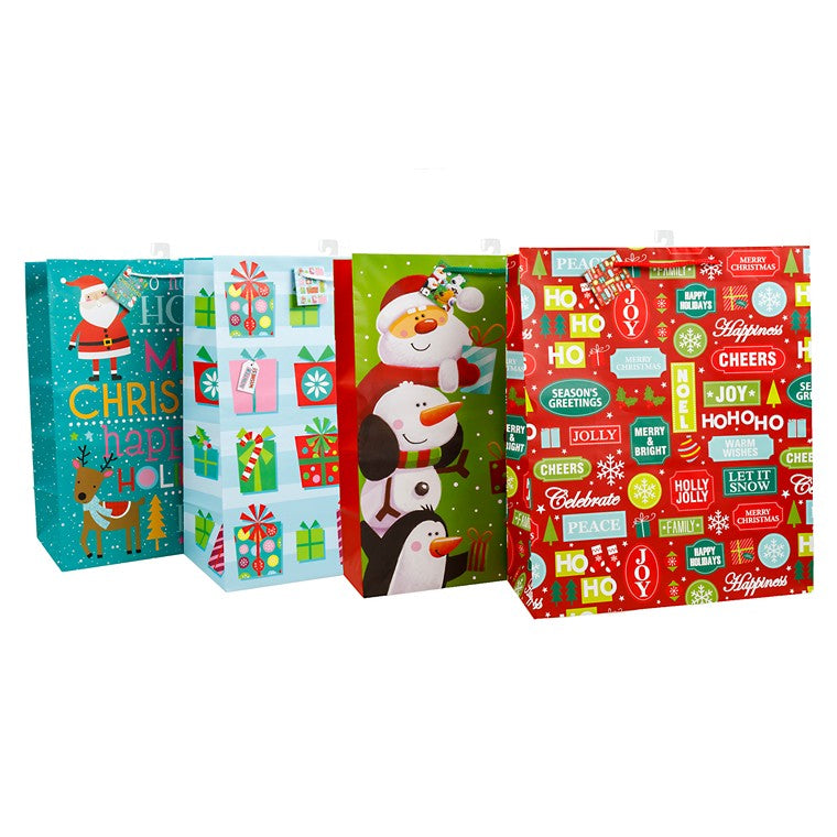 Gift Bag Christmas Basic, Jumbo