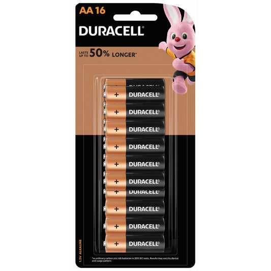 Duracell Battery, AA, 16pk, Alkaline