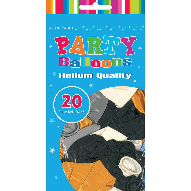 Balloons, Metallic Assorted, 20pk