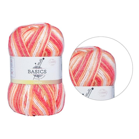 Acrylic Yarn, Coral Sea