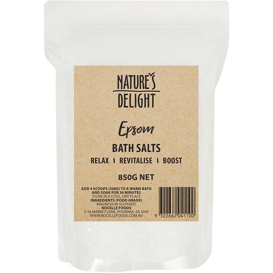 Natures Delight Epsom Bath Salts, 850gm