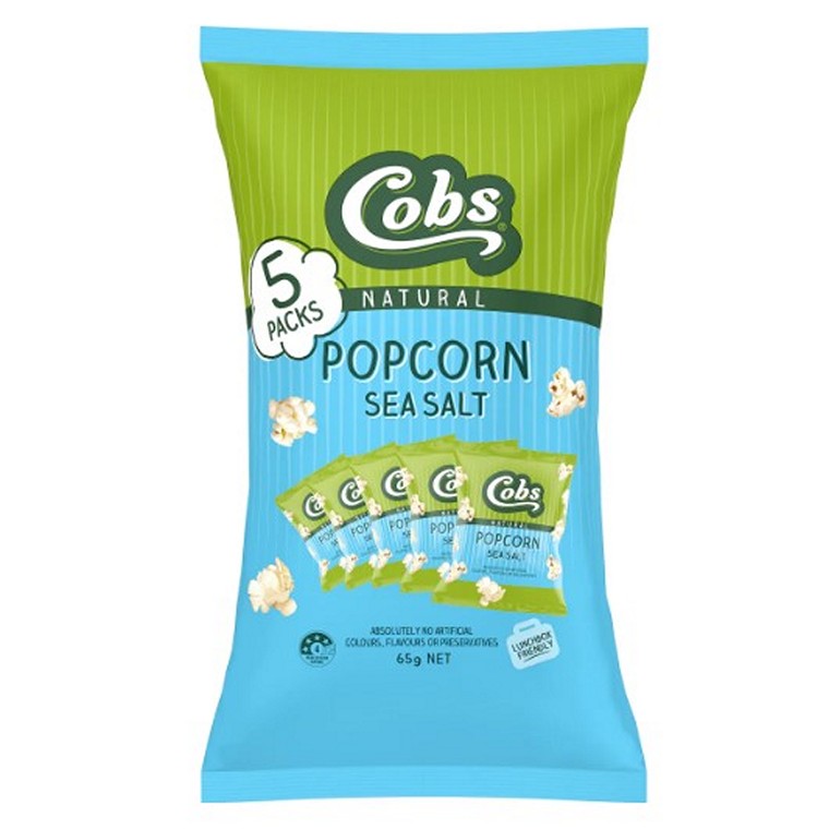 Cobs Natural Popcorn, Sea Salt, 5pk