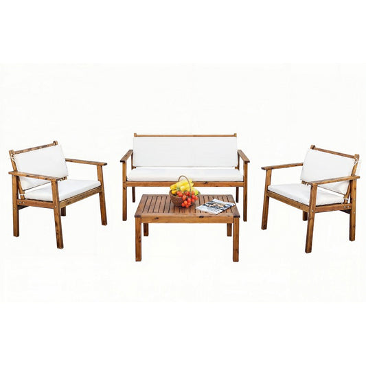 Wooden Outdoor Setting, 4pc