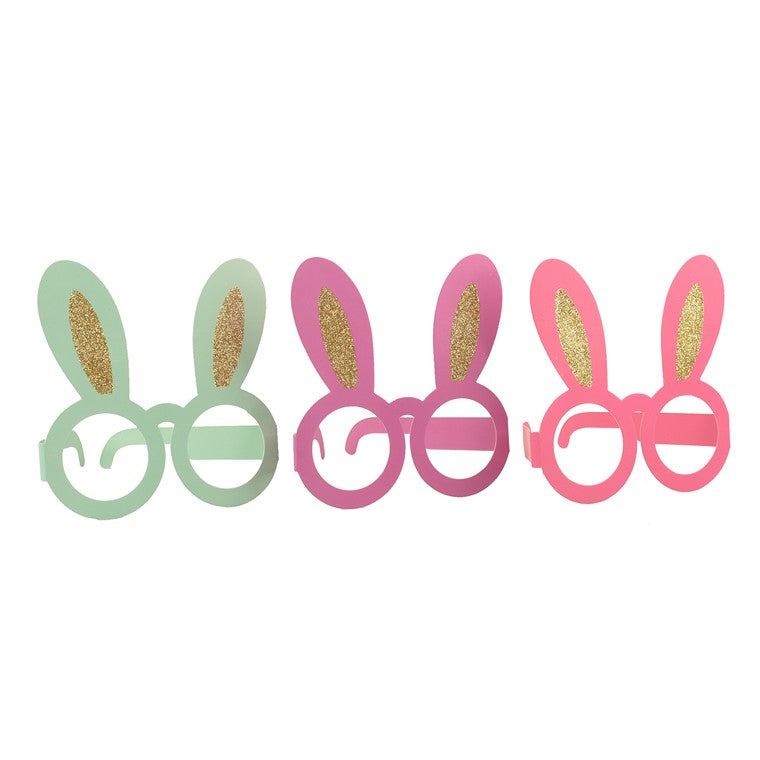 Paper Bunny Glasses, 6pk