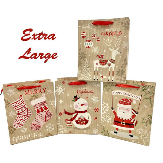 Craft Glitter Christmas Gift Bag, XLarge