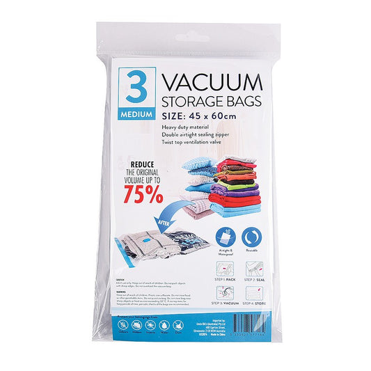 Vacuum Storage Bag, Medium, 3pk