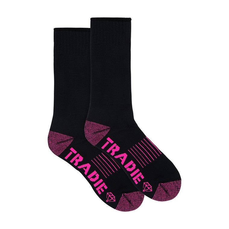 Tradie Lady, Cotton Crew Socks, 2pk, Size 5-8