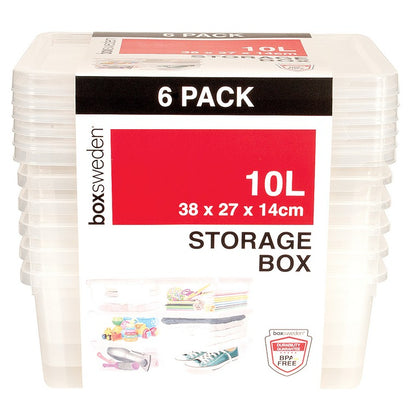 Storage Box, 10L, 6pk