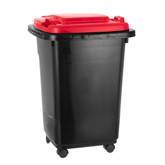 Eco Wheelie Bin, 60L, Black w/ Coloured Lid