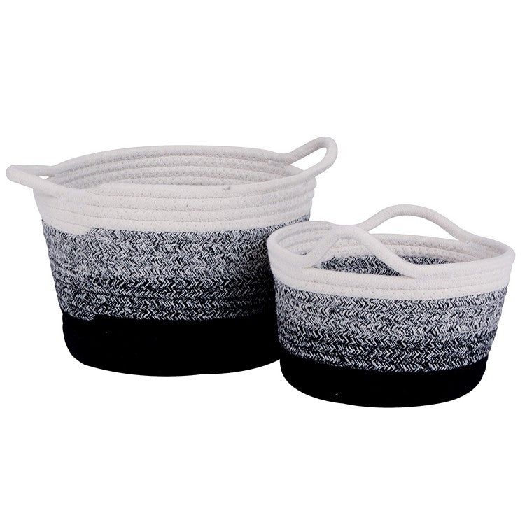 H&G Cotton and Maize Basket, Set Of 2