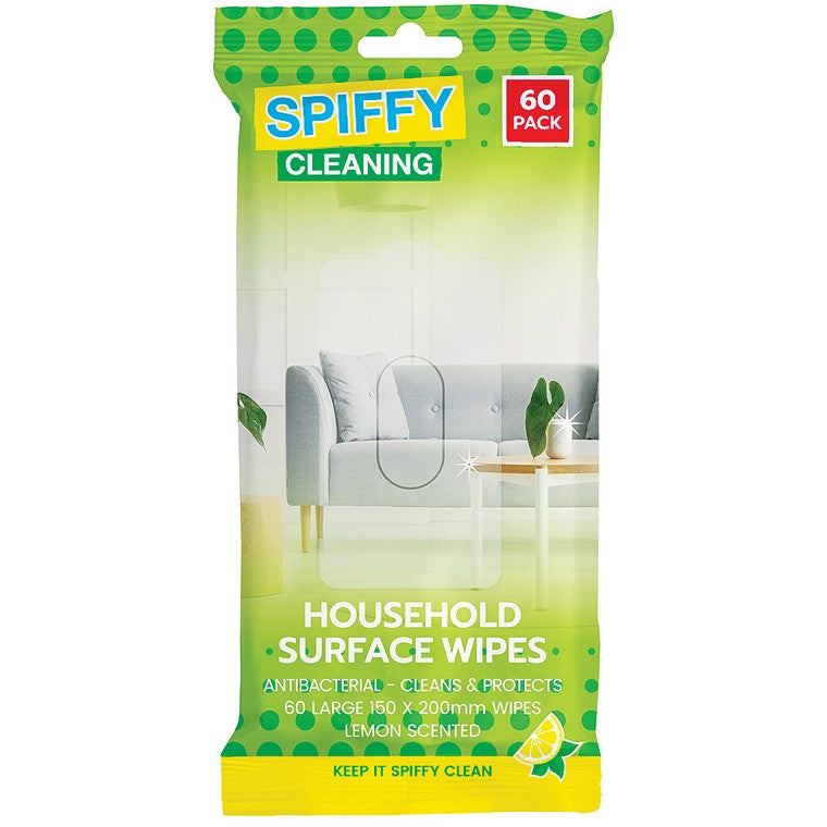 Household Surface Wipes, 60pk