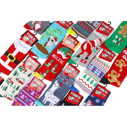 Xmas Novelty Socks, Asstd Designs