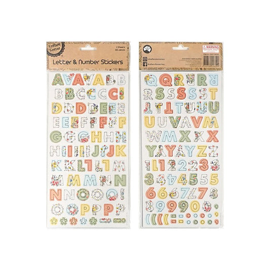 Thick Letter and Number Stickers, 161pce