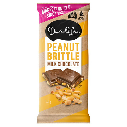 Darrell Lea Peanut Brittle Milk Chocolate Block, 160gm