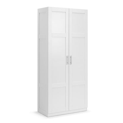 H&G Tall Cabinet, White, 2 Door