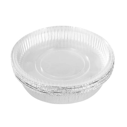 L&L Foil Tray Round w/ Lid, 8pk