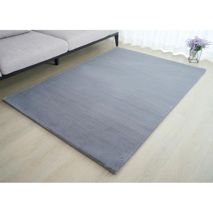 Selena Plush Mat, 130 x 70cm, Light Grey