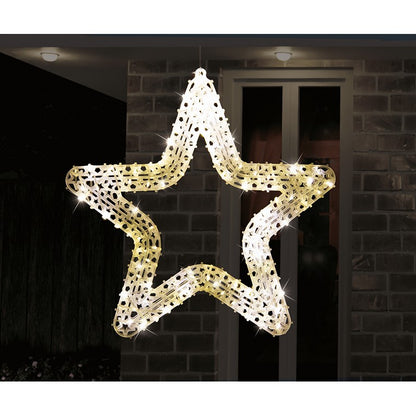 LED, Flashing Fancy Star, Asstd, 40cm