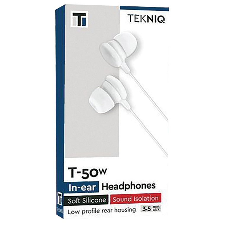 Tekniq Earphones, Standard Isolation, Micro Bud