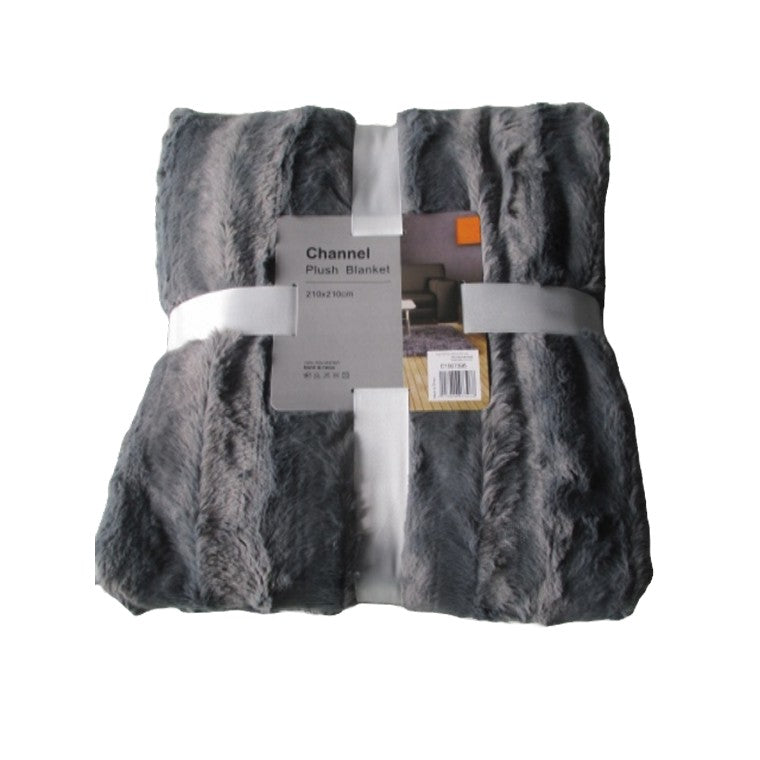 Channel Plush Blanket, Asstd