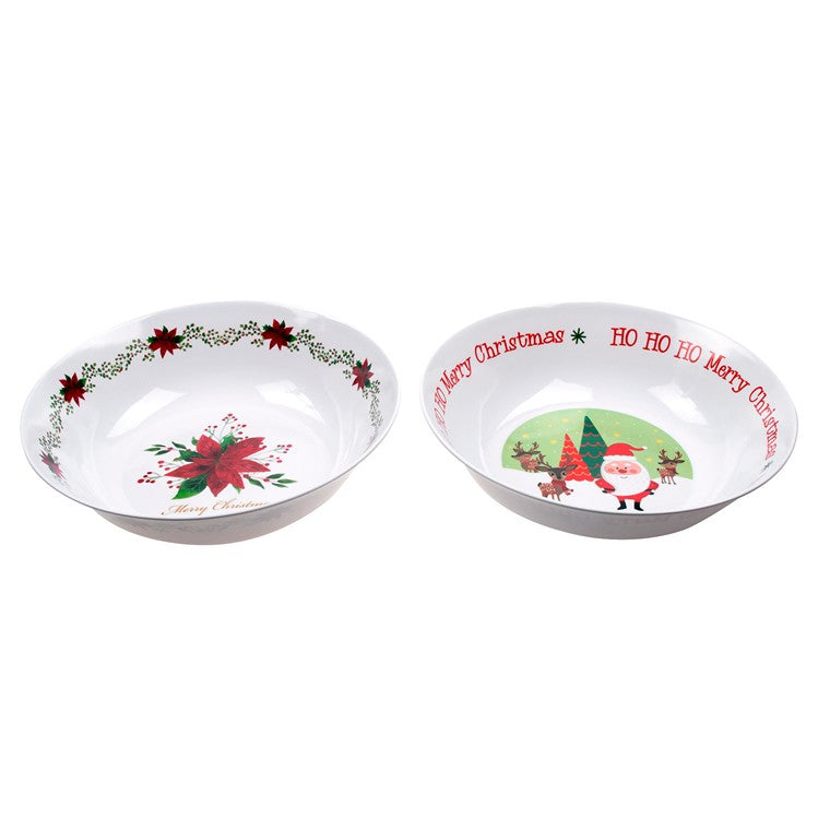 Christmas Melamine Bowl Round Salad