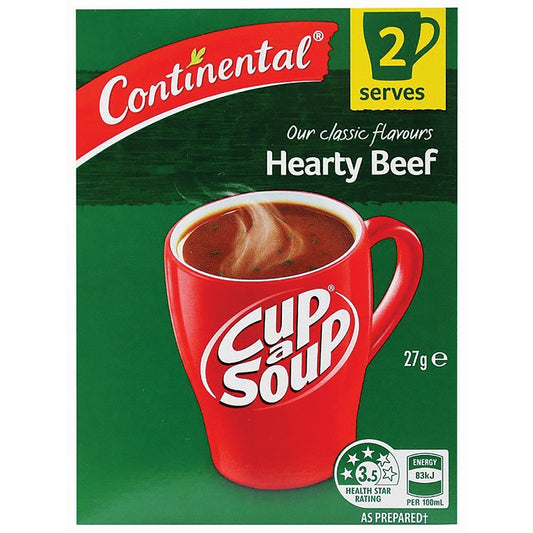 Continental Cup A Soup Hearty Beef, 2pk