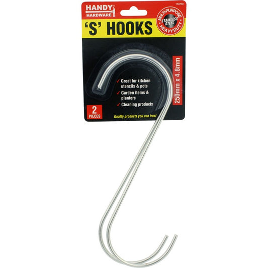 S Hook, 2pk