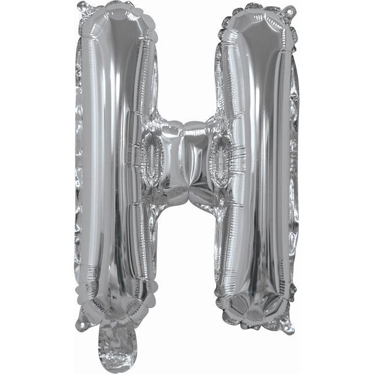 Silver Foil Balloon, 35cm, Letter H