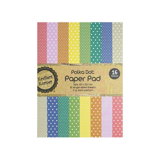 Polka Dot Paper Pad, 32pce