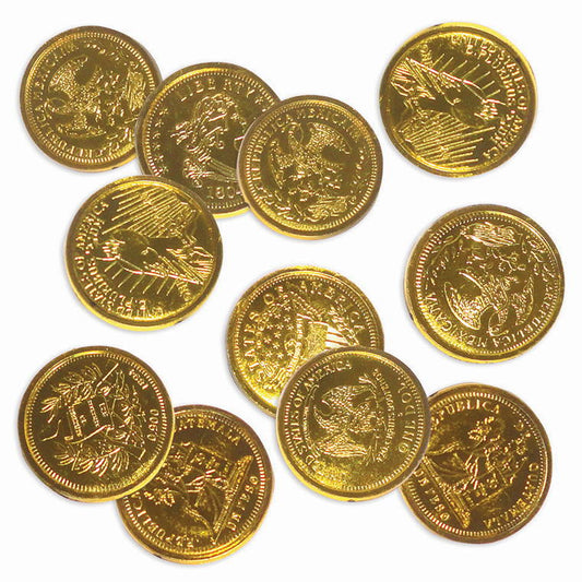 Party Favour Gold Coins, 16pk