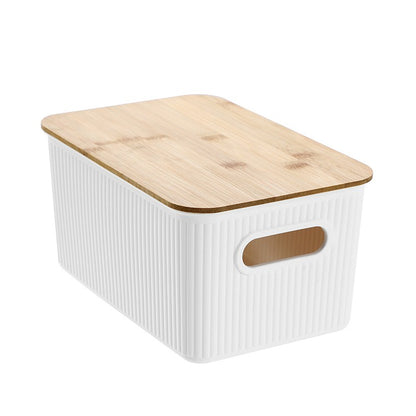 Kaia Storage w/ Bamboo Lid, 27.5x17.5x13cm